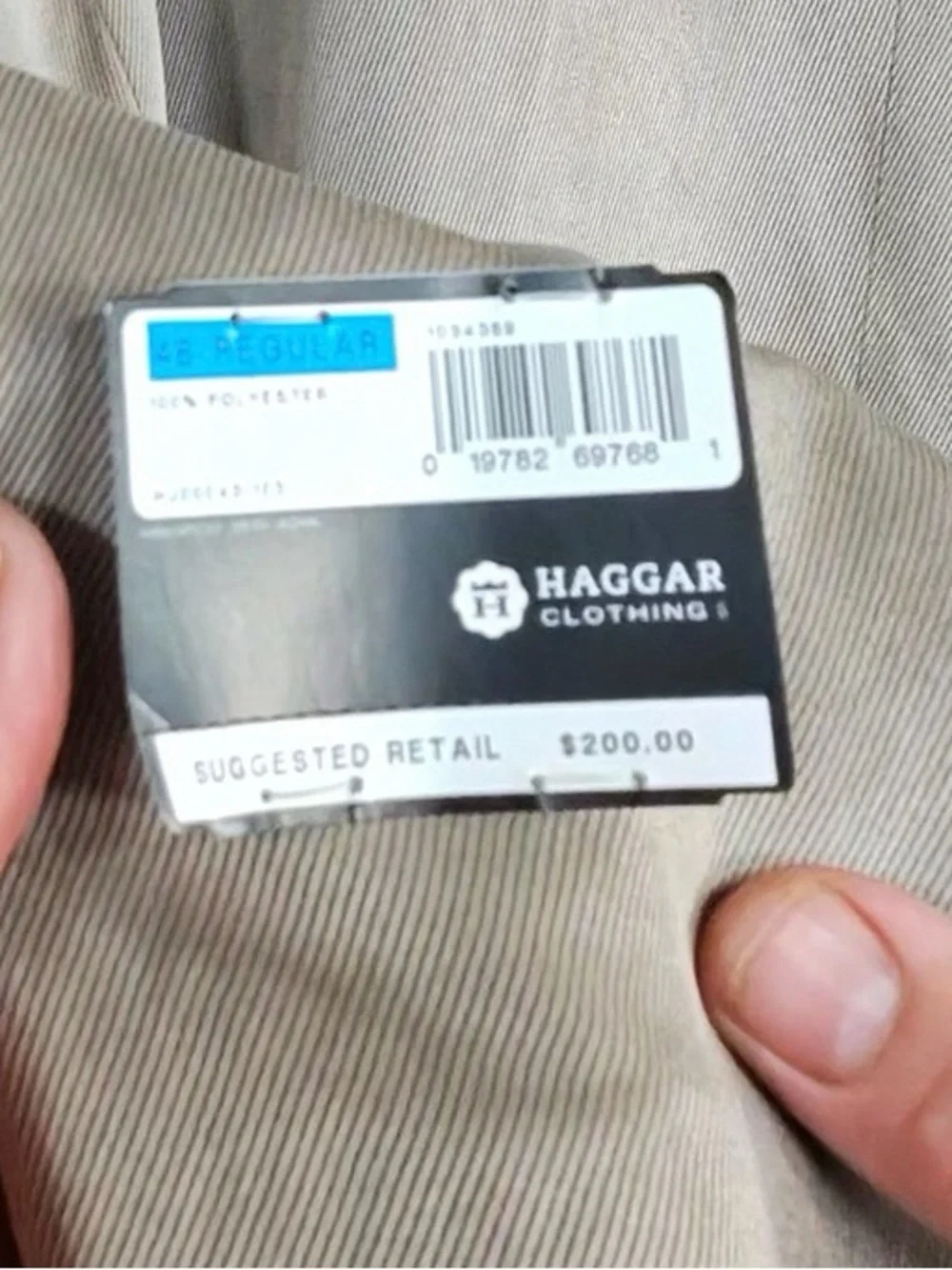 Haggar Men's Taupe Blazer - Two-Button Sport Coat